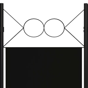 Galleria Design 4-Panel Room Divider Black 160x180 cm