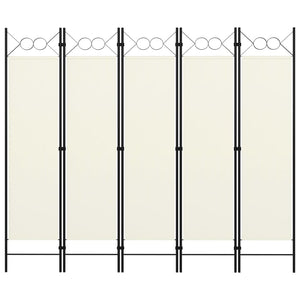 Galleria Design 5-Panel Room Divider White 200x180 cm