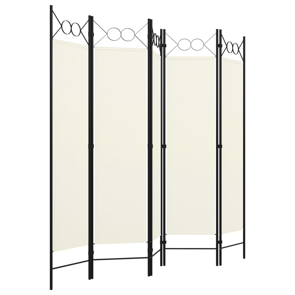 Galleria Design 5-Panel Room Divider White 200x180 cm