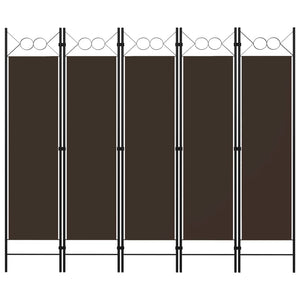 Galleria Design 5-Panel Room Divider Brown 200x180 cm