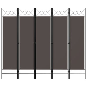 Galleria Design 5-Panel Room Divider Anthracite 200x180 cm