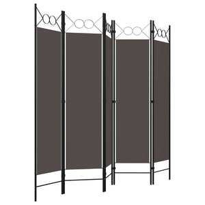 Galleria Design 5-Panel Room Divider Anthracite 200x180 cm