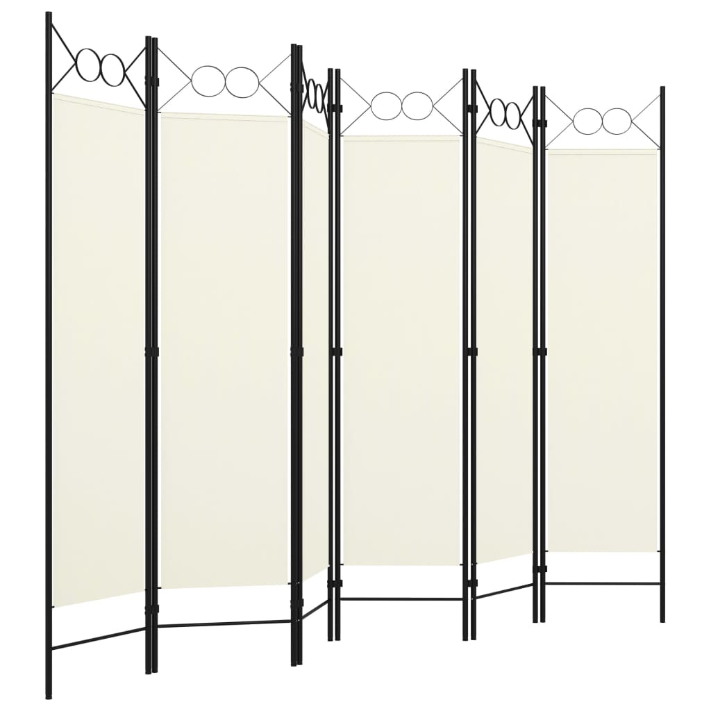 Galleria Design 6-Panel Room Divider White 240x180 cm