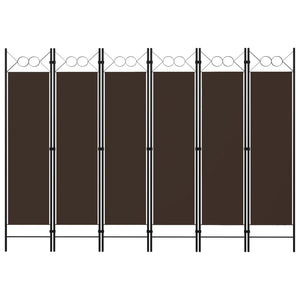 Galleria Design 6-Panel Room Divider Brown 240x180 cm