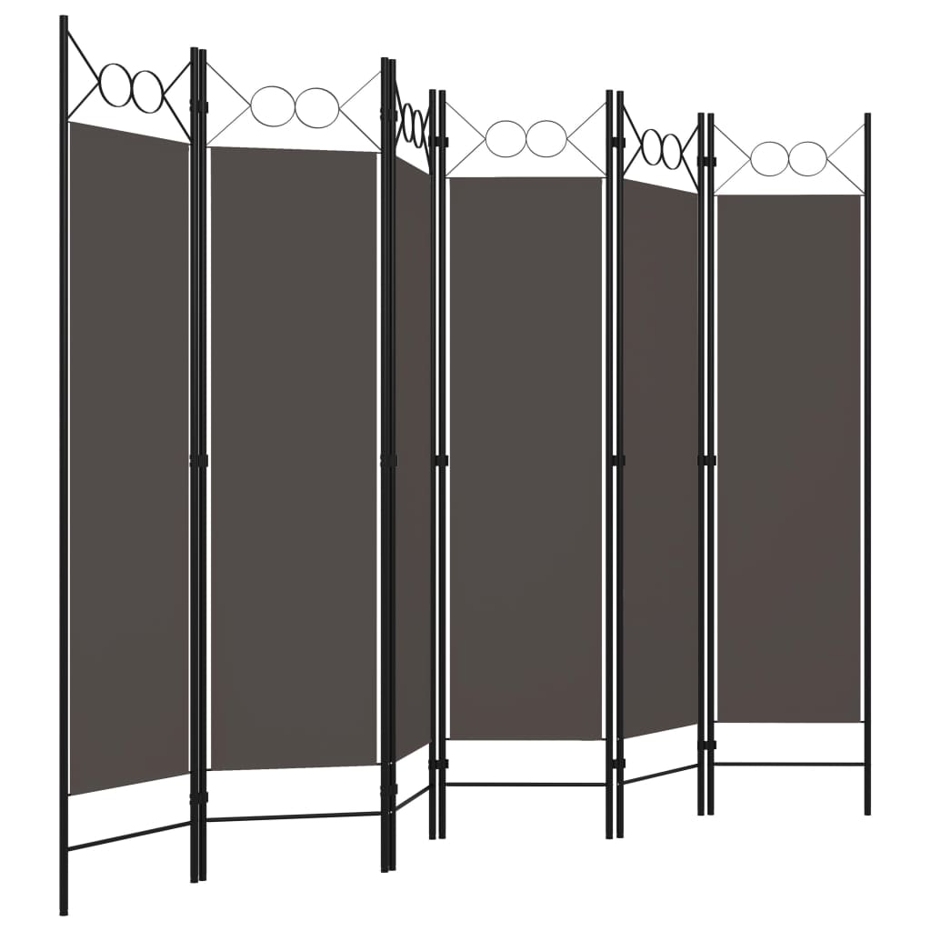 Galleria Design 6-Panel Room Divider Anthracite 240x180 cm