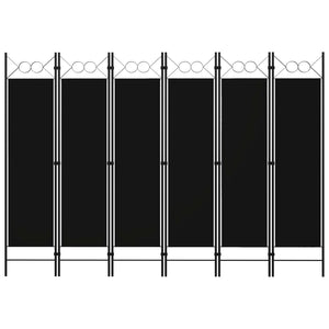 Galleria Design 6-Panel Room Divider Black 240x180 cm