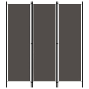 Galleria Design 3-Panel Room Divider Anthracite 150x180 cm