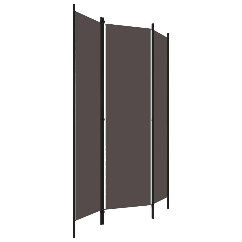 Galleria Design 3-Panel Room Divider Anthracite 150x180 cm