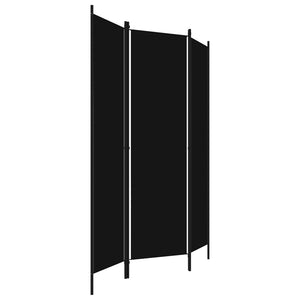 Galleria Design 3-Panel Room Divider Black 150x180 cm