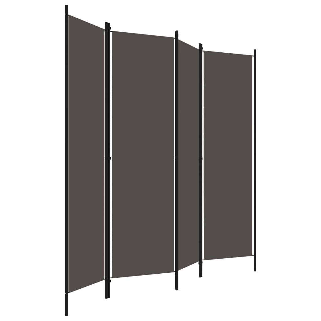 Galleria Design 4-Panel Room Divider Anthracite 200x180 cm