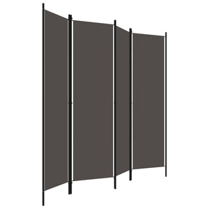 Galleria Design 4-Panel Room Divider Anthracite 200x180 cm