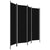 Galleria Design 4-Panel Room Divider Black 200x180 cm