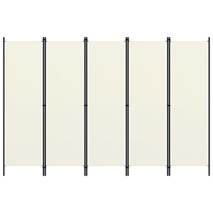 Galleria Design 5-Panel Room Divider White 250x180 cm