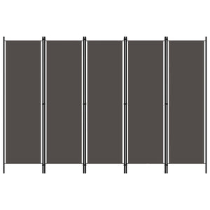 Galleria Design 5-Panel Room Divider Anthracite 250x180 cm