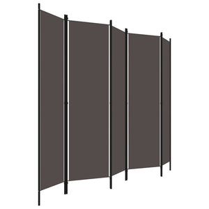 Galleria Design 5-Panel Room Divider Anthracite 250x180 cm