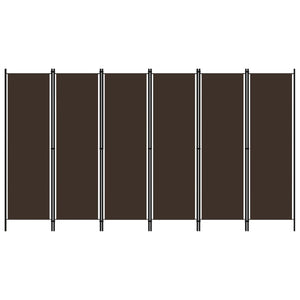 Galleria Design 6-Panel Room Divider Brown 300x180 cm