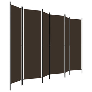 Galleria Design 6-Panel Room Divider Brown 300x180 cm