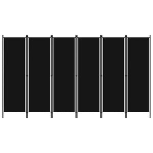 Galleria Design 6-Panel Room Divider Black 300x180 cm