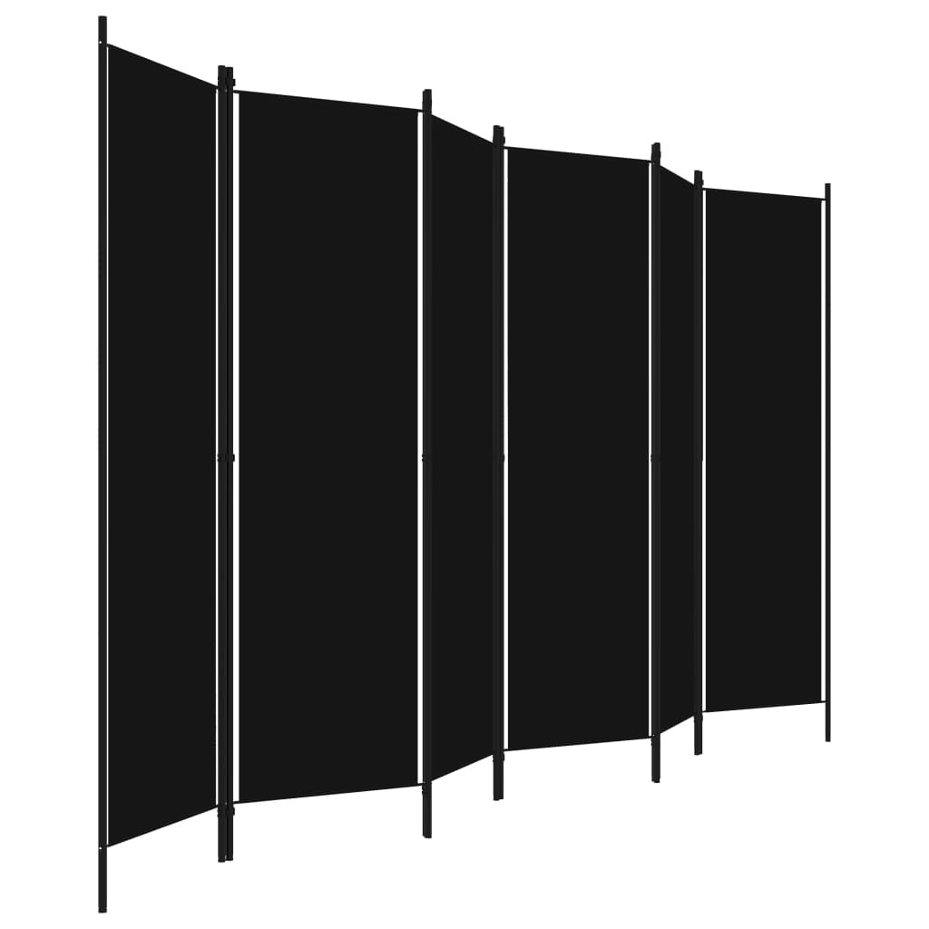 Galleria Design 6-Panel Room Divider Black 300x180 cm