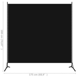 Galleria Design 1-Panel Room Divider Black 175x180 cm