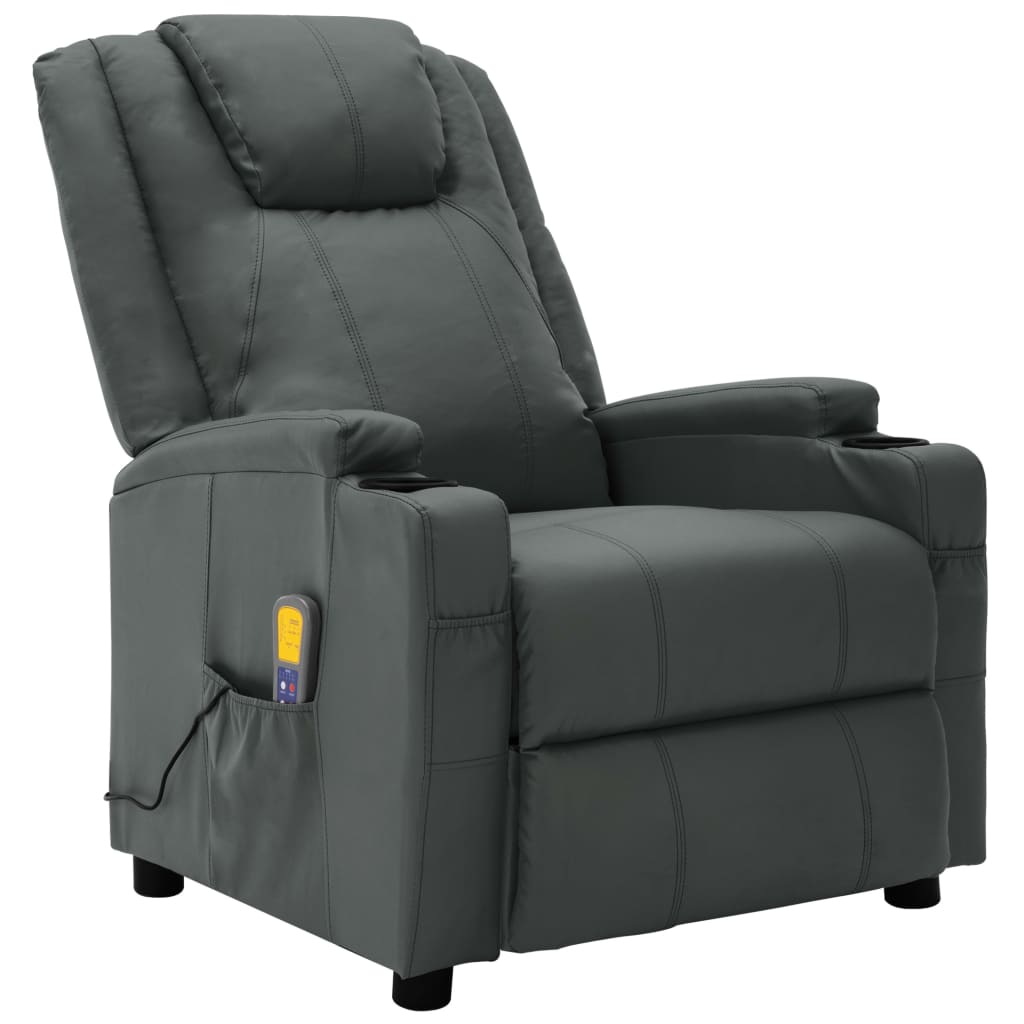 Galleria Design Massage Reclining Chair Anthracite Faux Leather