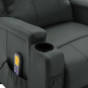 Galleria Design Massage Reclining Chair Anthracite Faux Leather