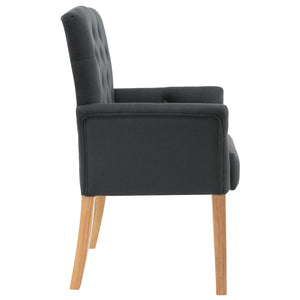 Galleria Design Dining Chair with Armrests Grey Fabric