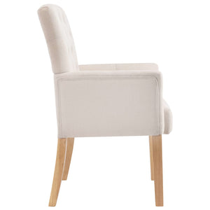 Galleria Design Dining Chair with Armrests Beige Fabric