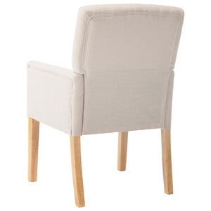 Galleria Design Dining Chair with Armrests Beige Fabric