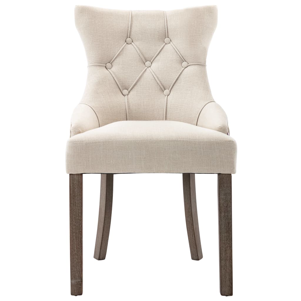 Galleria Design Dining Chairs 2 pcs Beige Fabric