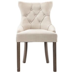 Galleria Design Dining Chairs 2 pcs Beige Fabric