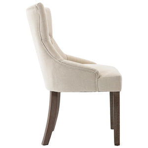 Galleria Design Dining Chairs 2 pcs Beige Fabric