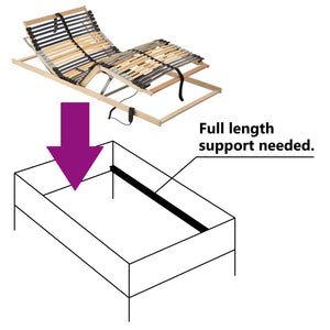 Galleria Design Electrical Slatted Bed Base with 42 Slats 7 Zones 90x200 cm