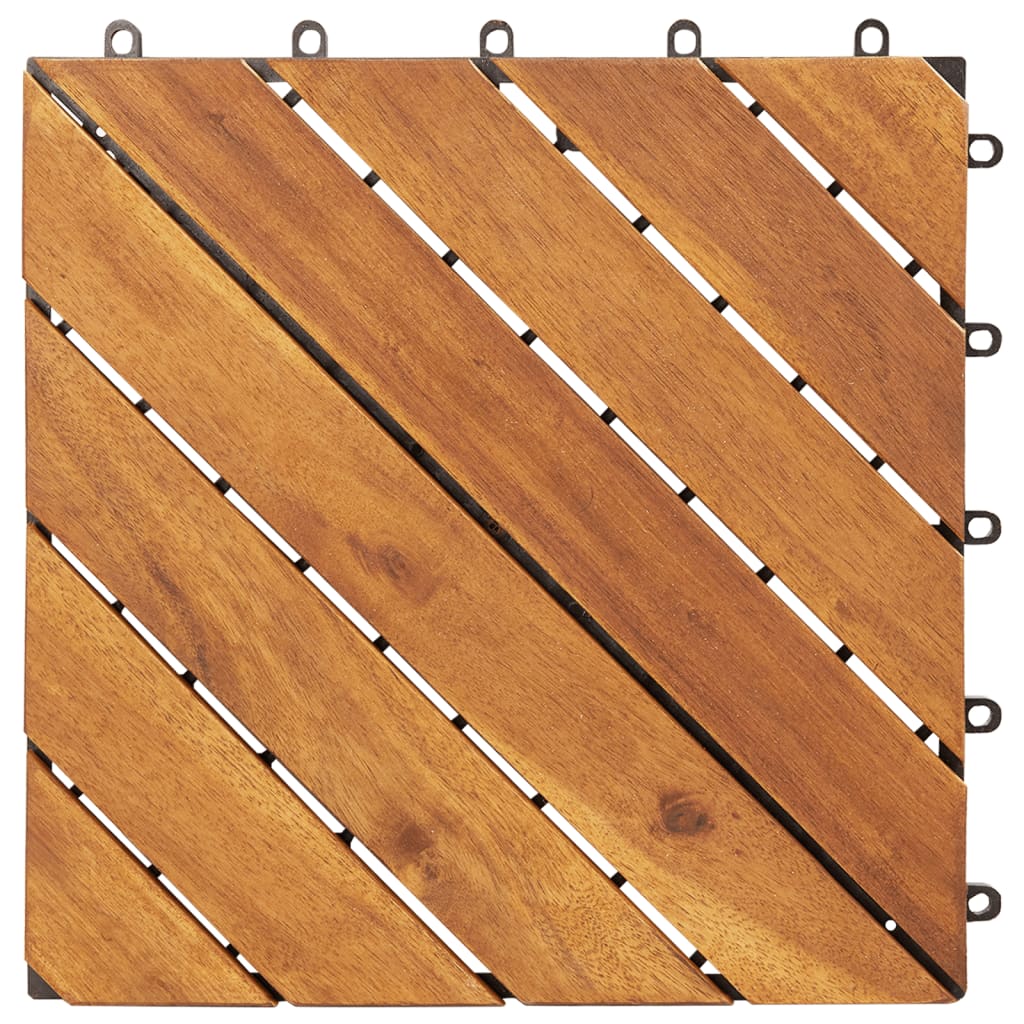 Galleria Design Decking Tiles 10 pcs 30x30 cm Solid Acacia Wood