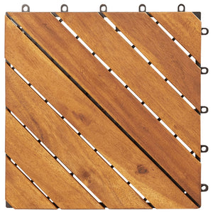 Galleria Design Decking Tiles 10 pcs 30x30 cm Solid Acacia Wood