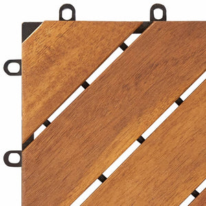 Galleria Design Decking Tiles 10 pcs 30x30 cm Solid Acacia Wood