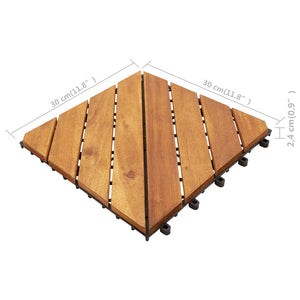 Galleria Design Decking Tiles 10 pcs 30x30 cm Solid Acacia Wood