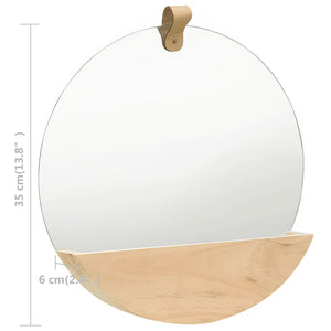 Galleria Design Wall Mirror Solid Pinewood 35 cm