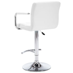 Galleria Design Bar Stools 2 pcs White Faux Leather