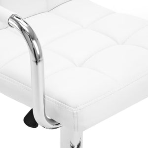 Galleria Design Bar Stools 2 pcs White Faux Leather