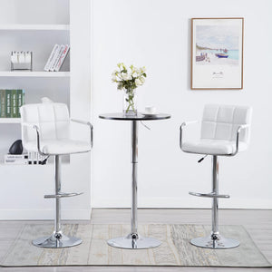 Galleria Design Bar Stools 2 pcs White Faux Leather