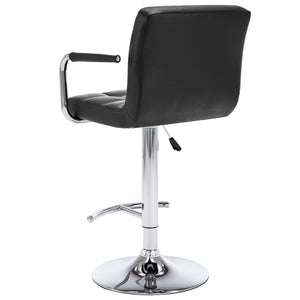 Galleria Design Bar Stools 2 pcs Black Faux Leather