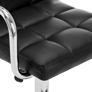 Galleria Design Bar Stools 2 pcs Black Faux Leather