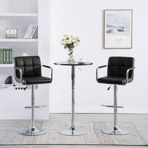 Galleria Design Bar Stools 2 pcs Black Faux Leather