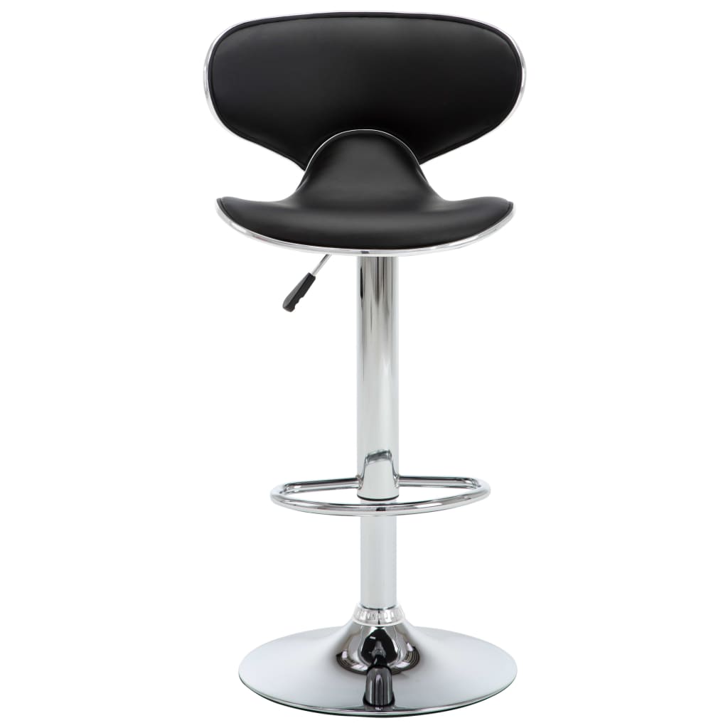 Galleria Design Bar Stools 2 pcs Black Faux Leather