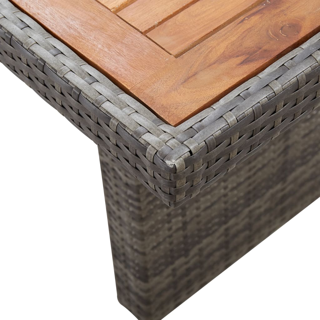 Galleria Design Garden Table 240x90x74 cm Poly Rattan and Solid Acacia Wood