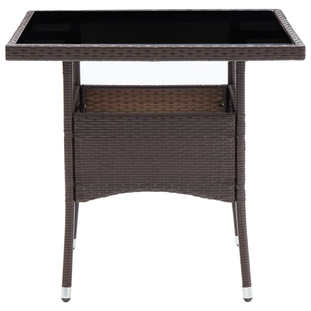 Galleria Design Garden Dining Table Brown Poly Rattan