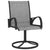 Galleria Design Garden Swivel Chairs 2 pcs Textilene and Steel Grey