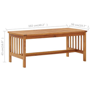 Galleria Design Coffee Table 102x50x43 cm Solid Acacia Wood