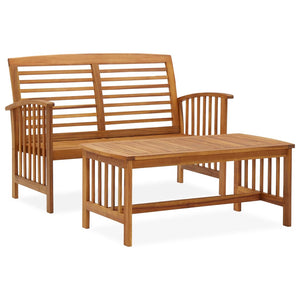 Galleria Design 2 Piece Garden Lounge Set Solid Acacia Wood